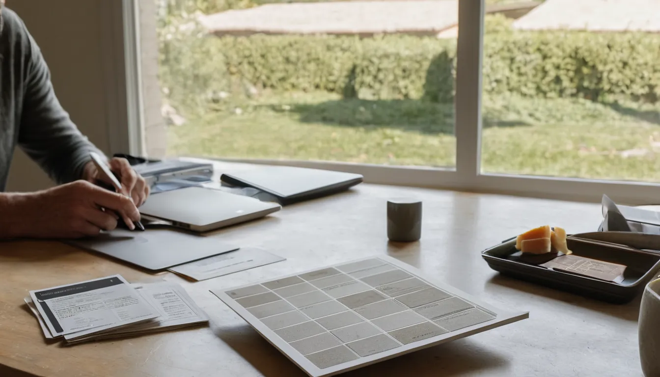 A homeowner reviewing a written concrete quote
